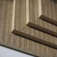 UV Engineered  Wave Wood Veneer Plywood